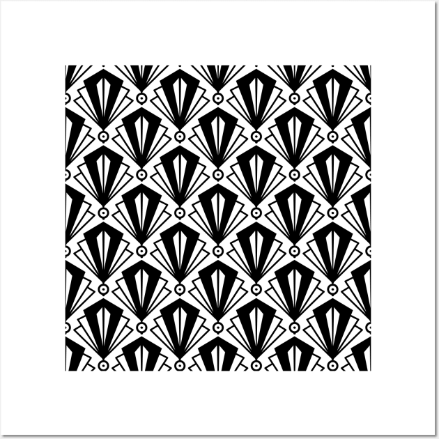 Art déco style graphic geometric pattern Wall Art by From Mars